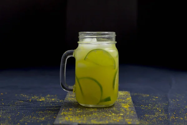 Чай Подають Свіжих Органічних Лимони Апельсини Імбир — стокове фото