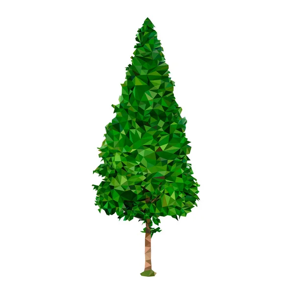 写真の木の三角形三角緑の幹 — ストックベクタ