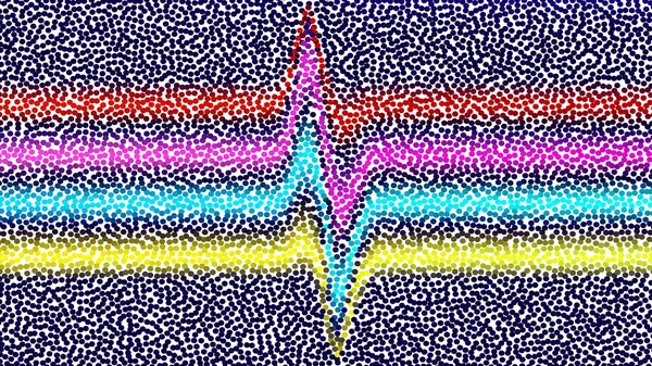 Vetor Fundo Multicolorido Círculos Forma Uma Onda Sonora Contexto — Vetor de Stock