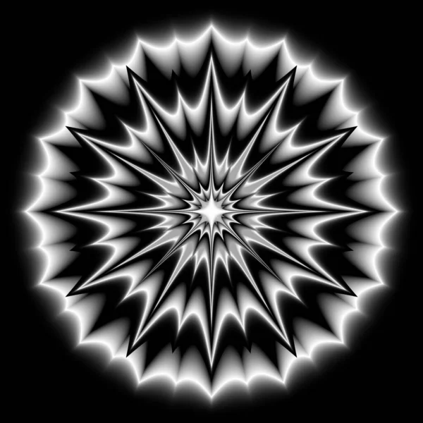 Vecteur Portail Noir Blanc Mandala Abstraction Isolée — Image vectorielle