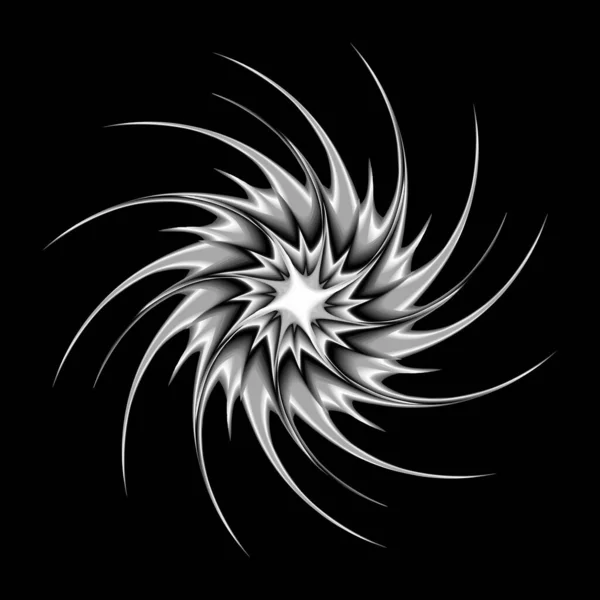 ベクトル黒と白のポータル 曼荼羅孤立抽象化 — ストックベクタ