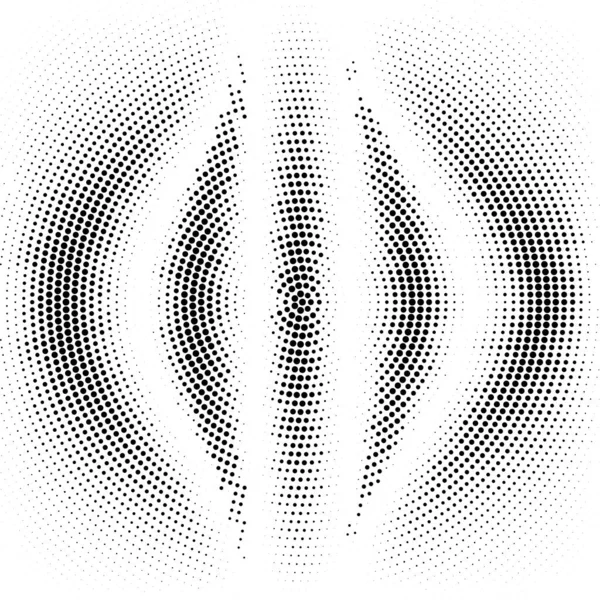 Vektorillustration Abstraktes Halbtonmuster Gefälle Aus Den Kreisen Schwarz Weiß — Stockvektor