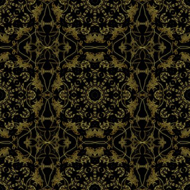 Vektör çizimi. Kusursuz mandalas deseni