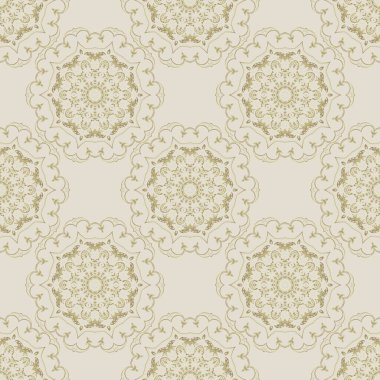 Vektör çizimi. Kusursuz mandalas deseni