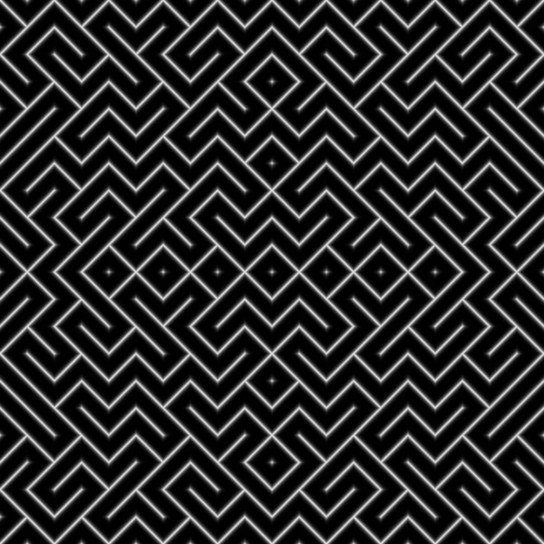 ベクトルイラスト 線からのシームレスなパターン 黒と白 — ストックベクタ