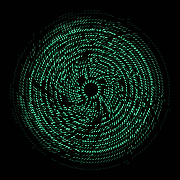 Roterende Lichten Abstracte Vectorachtergrond Groene Stip Cirkels — Stockvector