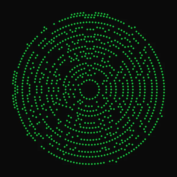 ライトを回して 抽象的なベクトル背景 緑の丸 — ストックベクタ