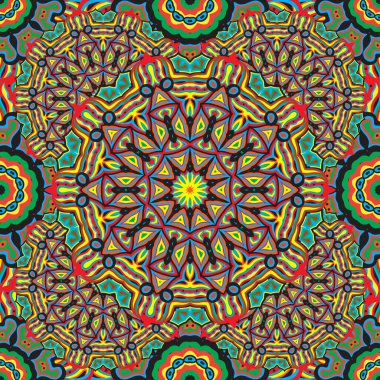 Kusursuz. Mandalas çiçeği. Klasik dekoratif elementler. Oriental desen, vektör çizimi. İslam, Arapça, Hintçe, Türkçe, Pakistanca, Çince, Osmanlıca motifler