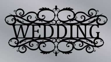 Düğün tabağı. Ahşap, metal ve kağıt için şablon lazer kesme makinesi. Tasarımın için düğün cümlesi.