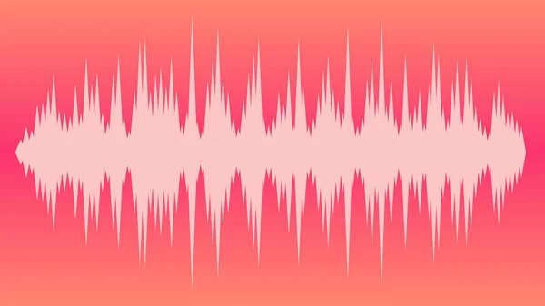 Fond Vectoriel Dégradé Onde Musicale Balance Rouge Rose — Image vectorielle