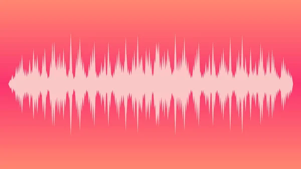 Vector Background Gradient Musical Wave Balance Red Pink — Stock Vector