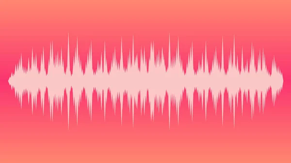 Vektor Hintergrund Gradient Musikalische Wellenbalance Rot Rosa — Stockvektor