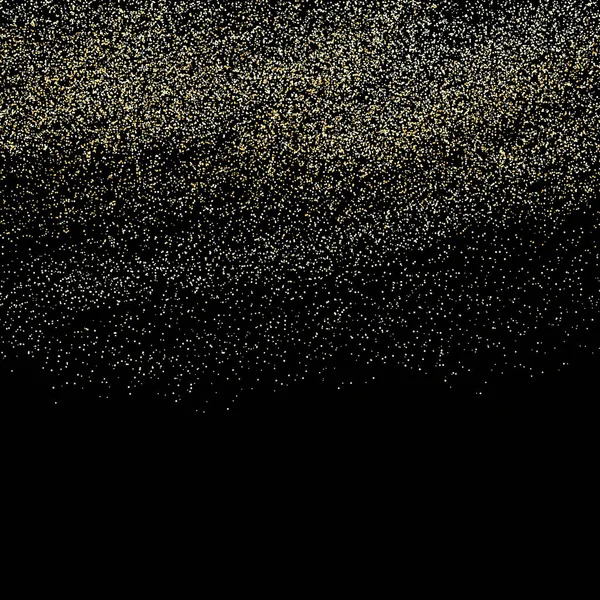 Goud Glitter Poeder Splash Vector Achtergrond Goud Verspreid Stof Magische — Stockvector