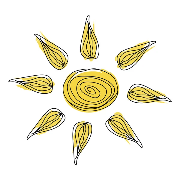 Sun Icon Vector Illustratie — Stockvector