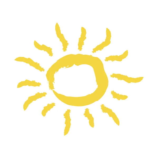 Ikona Wektora Słońca Ilustracja — Wektor stockowy