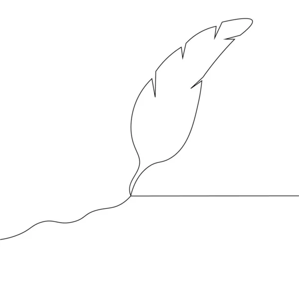 Вектор Безперервної Лінії Креслення Зображення Ручки Перо Зображення Стилеве Зображення — стоковий вектор