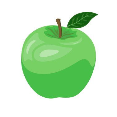 Vektör yeşil elma simgesi