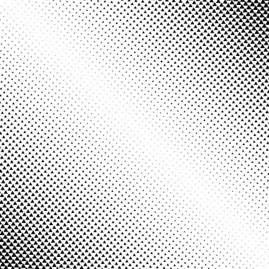 Soyut yarım ton deseni, üçgen. Arkaplan siyah beyaz. Posterler, siteler, kartvizitler, kartpostallar, iç tasarım için vektör modern arkaplan.