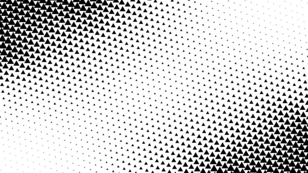 Abstract Halftone Pattern Texture Triangle Background Black White Vector Modern — Stock Vector