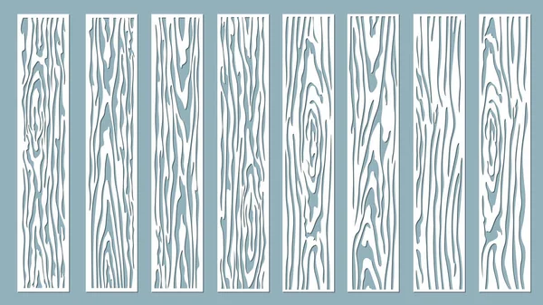 Vektorillustration Dekorativa Paneler Laserskärning Klippt Träpanel — Stock vektor