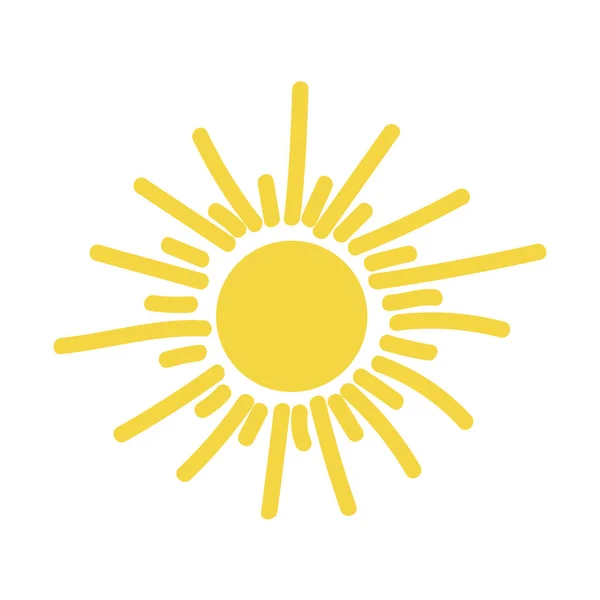 Sol Icono Vector Ilustración — Archivo Imágenes Vectoriales