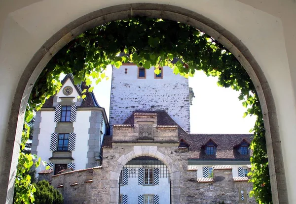 Zamek Oberhofen Szwajcarii — Zdjęcie stockowe