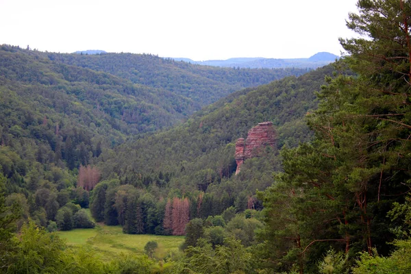 Buntsandstein Roches Dans Forêt Palatinat — Photo