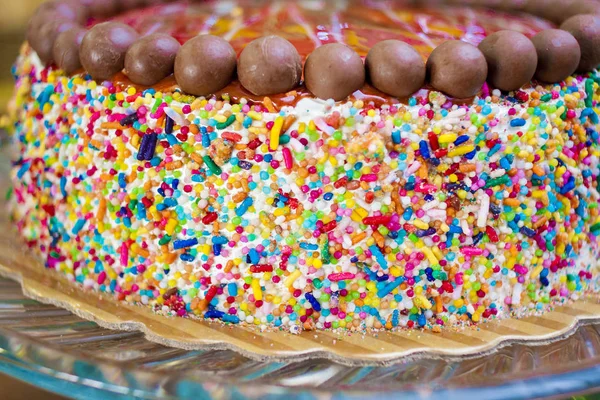 Pasta Torta Pastello Torta Multicolore — Foto Stock
