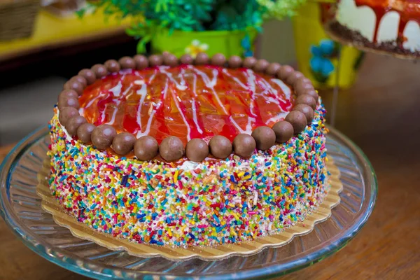 Torta Cupcake Pastello Pastello Biscocho Postre Dulces Torta Chessecake Torta — Foto Stock