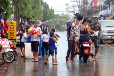 Tayland, Thailand, Krabi Town. Songkran 