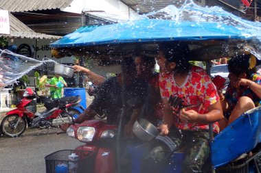 Tayland, Thailand, Krabi. Nisan 2017. Yeni yıl tatili Songkran.