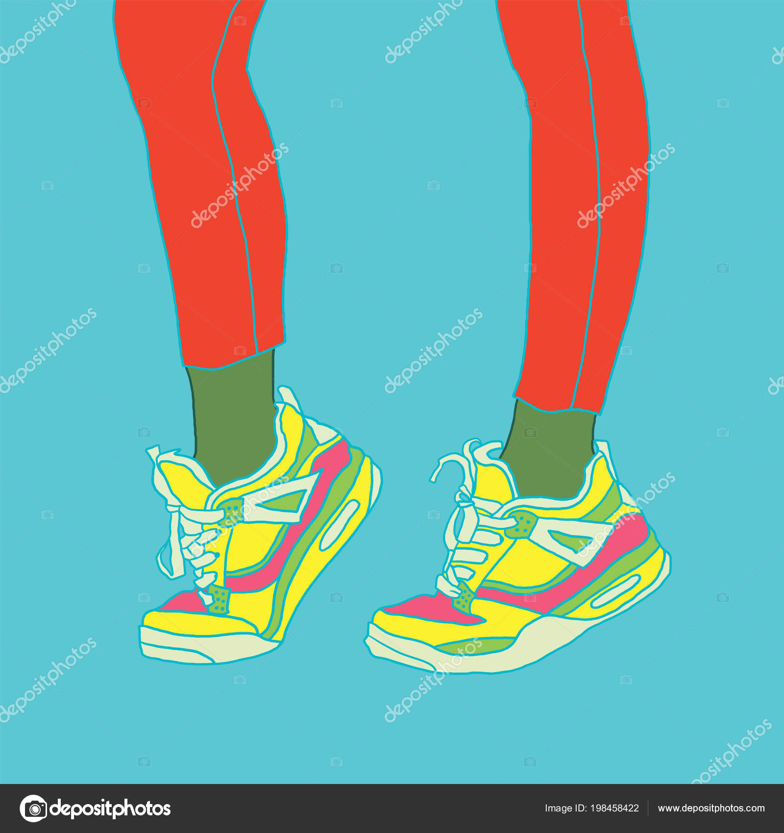 Stock art De Deporte Ilustración Flurno — Vector Zapatillas © SUMpqzVG