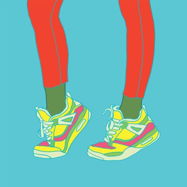 spor ayakkabı. vektör çizim