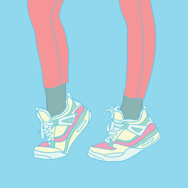 运动鞋 矢量插图 — 图库矢量图片