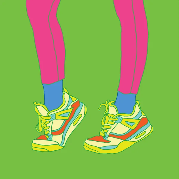 Sport Sneakers Vectorillustratie — Stockvector