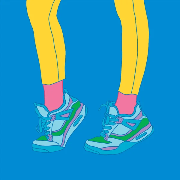 Sport Sneakers Vectorillustratie — Stockvector