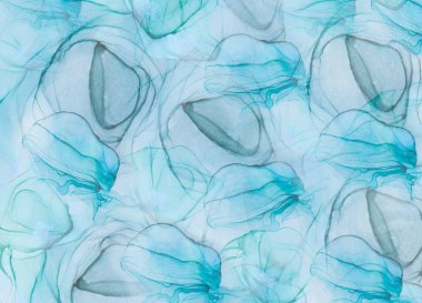 Soyut denizanası arka plan. Modern sanat doku. Mürekkep, boya, sulu boya