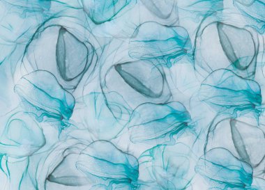 Soyut denizanası arka plan. Modern sanat doku. Mürekkep, boya, sulu boya