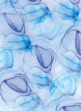 Soyut denizanası arka plan. Modern sanat doku. Mürekkep, boya, sulu boya