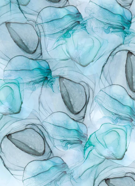 Resumo Fundo Medusa Textura Arte Moderna Tinta Tinta Aquarela — Fotografia de Stock