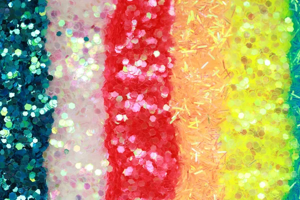 Paillettes dispersées colorées — Photo