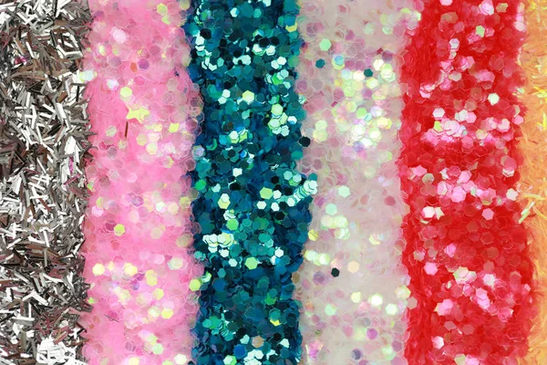 Gekleurde verstrooide pailletten — Stockfoto