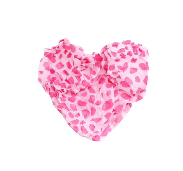 Crumpled Paper Form Heart — Stock Photo, Image