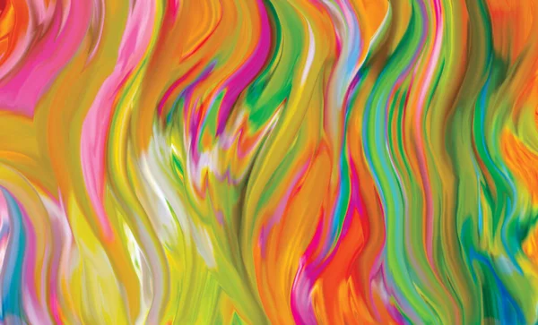 Abstract Colorful Waves Background Mixed Art Technique Digital Paint Fashion — Stock Photo, Image