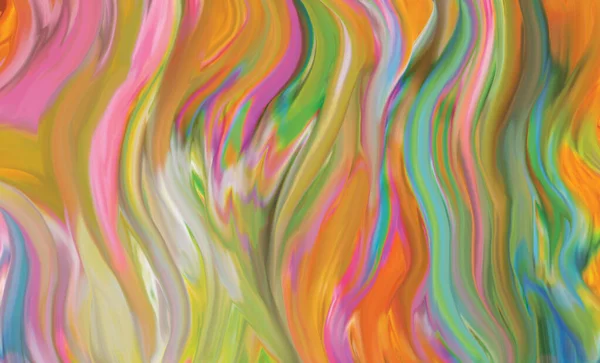 Abstract Colorful Waves Background Mixed Art Technique Digital Paint Fashion — Stock Photo, Image