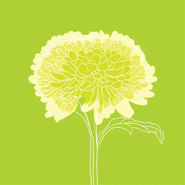 美しい花を咲かせ ミニマルスタイル ベクターイラスト — ストックベクタ
