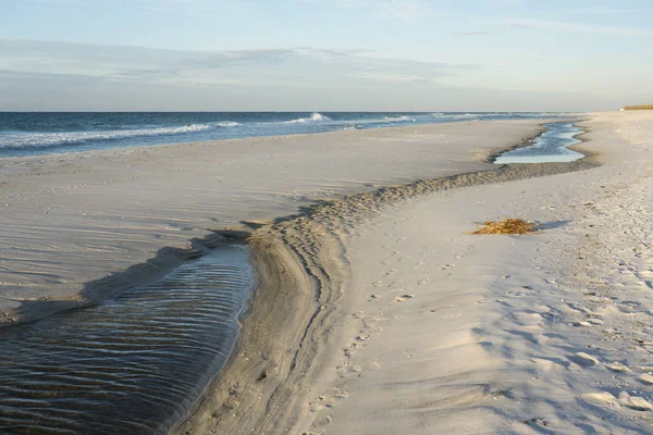 Tide Baseny Formularza Czasie Odpływu Pensacola Florida Beach — Zdjęcie stockowe