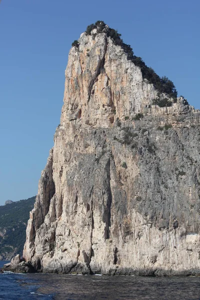 Körfez Orosei Sardunya Talya Güzel Bay Büyük Kaya — Stok fotoğraf