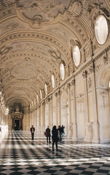 Venaria Torino Talya Aralık 2011 Muhteşem Büyük Galeri Royal Palace — Stok fotoğraf