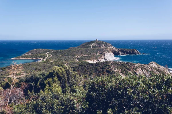 Costa Teulada Con Antigua Fortificación Torre Española Temporada Verano Día — Foto de Stock